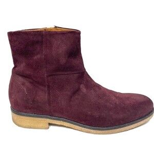 Alberto Fermani Burgundy Suede Ankle Boots 39